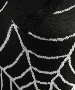 Halloween Supersoft Essentials Spider Web V Neck Sweater Vest -Clothing Shop 92330881 va 6ee286bb 167c 4595 9adc 3e6d09c88d8c