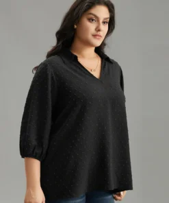 Plisse Polka Dot Elastic Cuffs Blouse 13 Plisse Polka Dot Elastic Cuffs Blouse -Clothing Shop 924520814 du 20333049 6097 453e 96cb c3401a928d6c