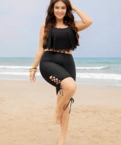 Pocket High Waist Lace Up Side Swim Shorts 17 Pocket High Waist Lace Up Side Swim Shorts -Clothing Shop 924566111 ic