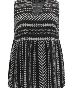 Bandana Print Notched Elastic Waist Tank Top -Clothing Shop 92752923 zo