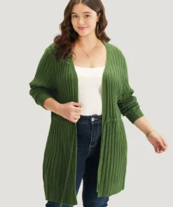 Rib Knit Drawstring Split Side Tunic Cardigan -Clothing Shop 927938059 lp bbfef89e 8b54 49ea a616 afb707979be5