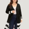Supersoft Essentials Contrast Patched Pocket Maxi Cardigan