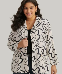 Line Print Suit Collar Pocket Button Through Blazer 14 Line Print Suit Collar Pocket Button Through Blazer -Clothing Shop 931801572 yn fdda8637 bdcb 4ac8 b177 e520d077854c