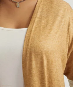 Halloween Anti-Wrinkle Colorblock Contrast Pocket Open Front Kimono -Clothing Shop 932713897 nl e975b07a 697b 4e86 a9d6 f2decc1d1f47