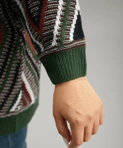 Geometric Contrast Open Front Cardigan -Clothing Shop 933100946 tb 28c8c6f8 1ee4 4587 8598 39312e2fe203