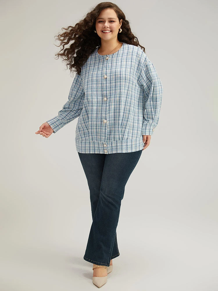 Gingham Buckle Detail Button Through Jacket 6 Gingham Buckle Detail Button Through Jacket - Image 4