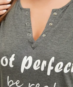 Letter Print Button Notched Tank Top 18 Letter Print Button Notched Tank Top -Clothing Shop 935401763 oh 8fcae6a9 93f8 4edc 89a5 68c955e14f5f