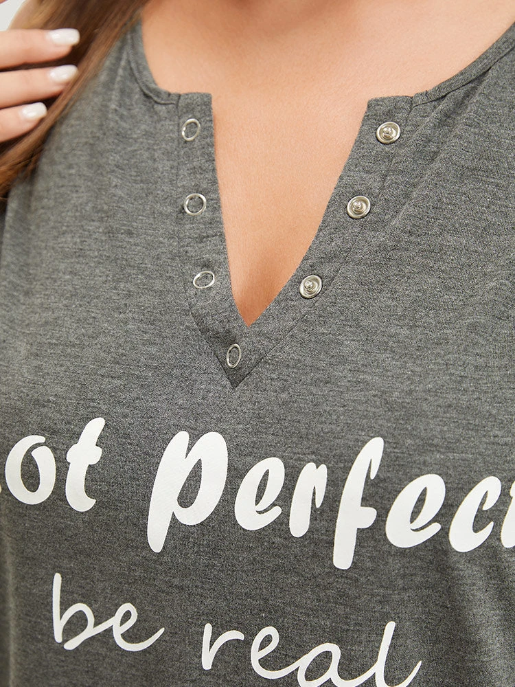 Letter Print Button Notched Tank Top 10 Letter Print Button Notched Tank Top - Image 8