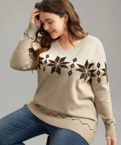 Supersoft Essentials Anti-Pilling Snowflake Print Pullover -Clothing Shop 937186492 bz