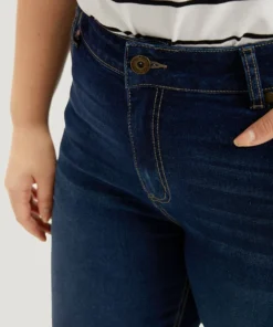 Plain Roll Hem Zipper Fly Jeans -Clothing Shop 938069908 rk