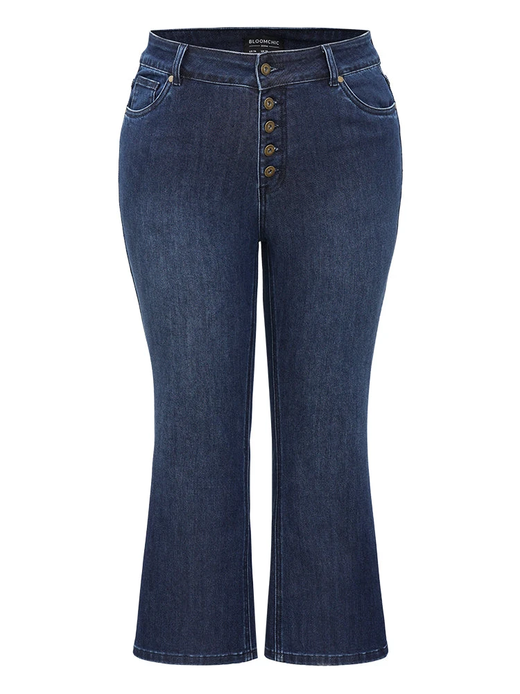 Plain Button Fly High Rise Bootcut Jeans 11 Plain Button Fly High Rise Bootcut Jeans - Image 9