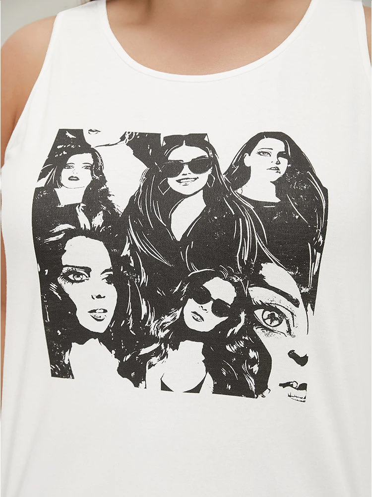 Figure Print Sleeveless Tank Top 9 Figure Print Sleeveless Tank Top - Image 7