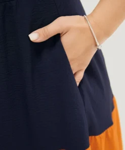 Colorblock Contrast Pocket Wrap Flutter Tiered Tank Dress -Clothing Shop 939476452 us 2d9c37e1 ccb2 4faf 9ad3 6042c392dcfe