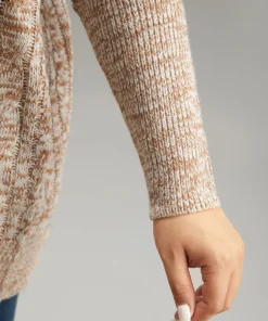 Cable Knit Hooded Button Through Cardigan -Clothing Shop 940864068 tv