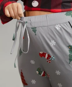Christmas Trees Print Drawstring Sleep Bottoms 10 Christmas Trees Print Drawstring Sleep Bottoms -Clothing Shop 942121631 rj