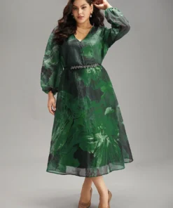 Floral Mesh Patchwork Pocket Elastic Waist Dress -Clothing Shop 943544560 nz e47f2643 a41e 46fd 9bd7 450b065c886e