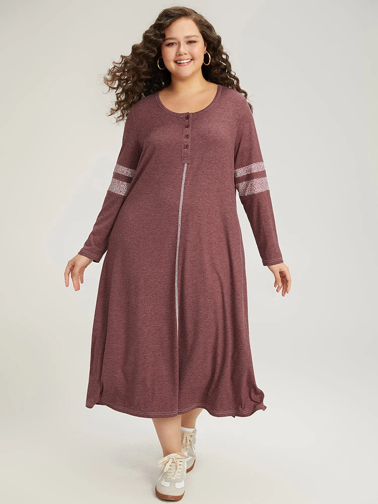 Supersoft Essentials Leopard Print Patchwork Stitch Pocket Button Up Split Hem Dress 5 Supersoft Essentials Leopard Print Patchwork Stitch Pocket Button Up Split Hem Dress - Image 3