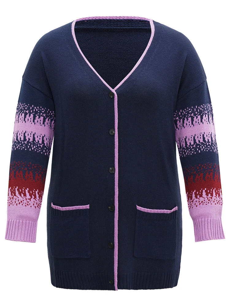 Contrast Heather Pocket Open Front Cardigan 10 Contrast Heather Pocket Open Front Cardigan - Image 8