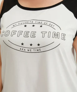 Graphic Print Two Tone Tank Top -Clothing Shop 947037673 br