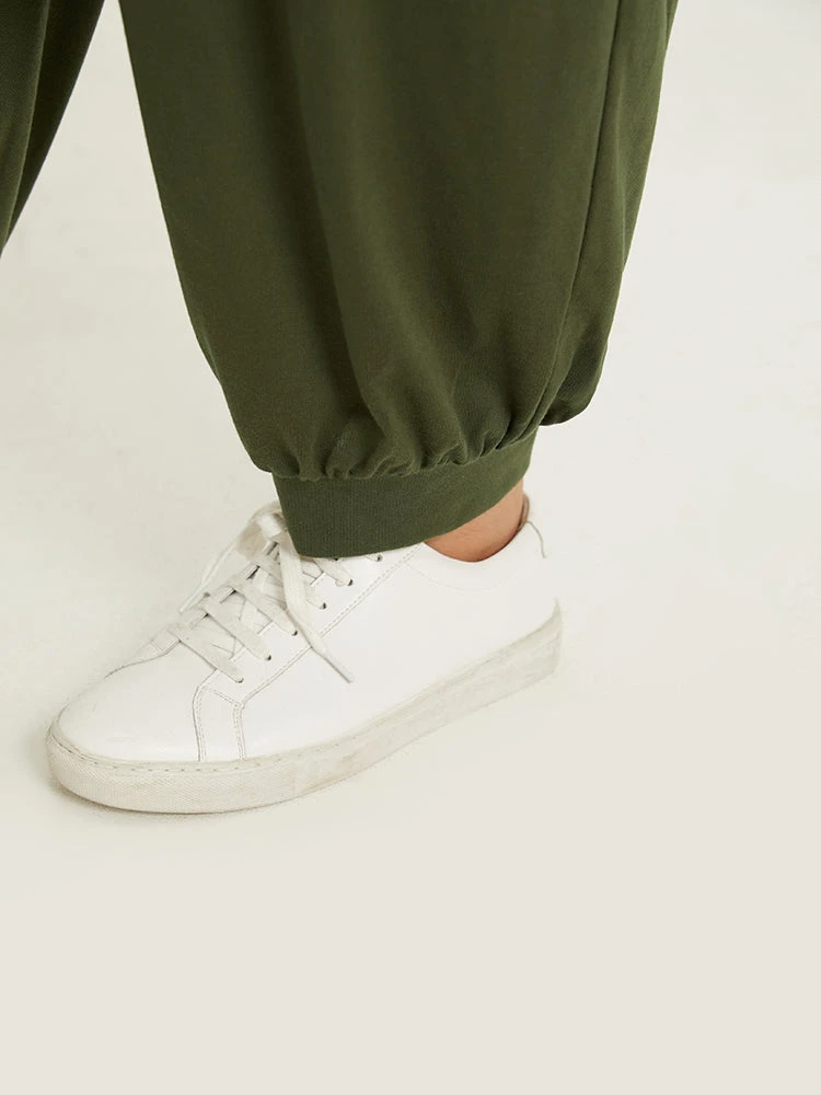 Solid Half Zip Hooded Gathered Jumpsuit 9 Solid Half Zip Hooded Gathered Jumpsuit - Image 7