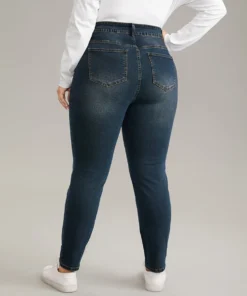 Dark Wash High Stretch Skinny Jeans -Clothing Shop 947518359 lm