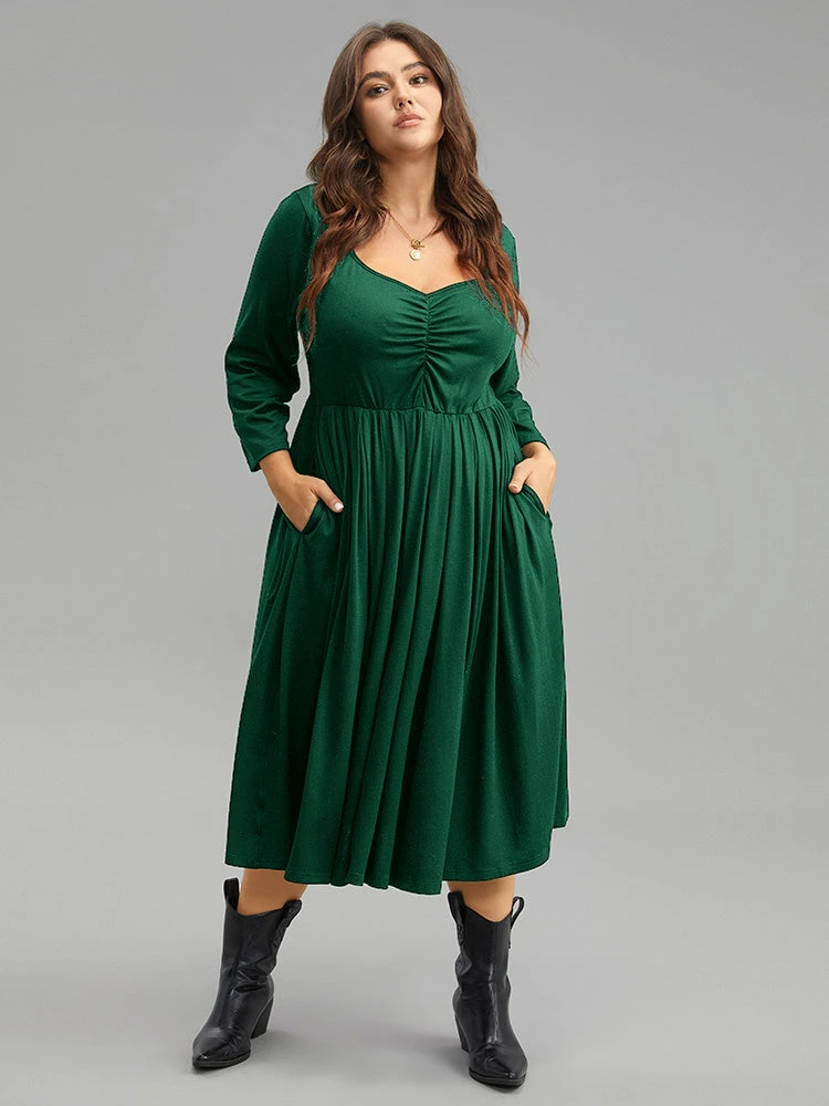 Supersoft Essentials Square Neck Ruched Dress 10 Supersoft Essentials Square Neck Ruched Dress - Image 8