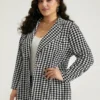 Anti-Wrinkle Houndstooth Button Up Suit Collar Blazer -Clothing Shop 949388334 qs 692b76ca 1cf8 4012 aa0b dead6cf6a7f3