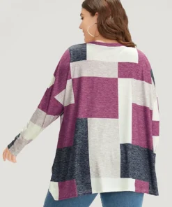 Colorblock Contrast Round Neck Dolman Sleeve T-shirt -Clothing Shop 949793034 eq 416f08a4 7edb 4f57 be31 e37f655fd2e7