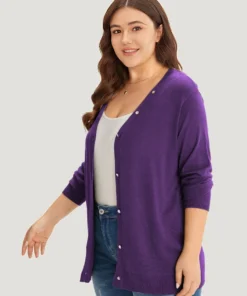 Supersoft Essentials Plain Button Detail Very Stretchy Cardigan 41 Supersoft Essentials Plain Button Detail Very Stretchy Cardigan -Clothing Shop 950003178 un