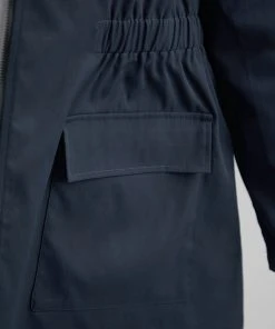 Hooded Drawstring Zipper Elastic Waist Coat -Clothing Shop 95005409 rg