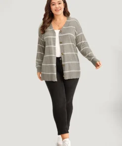 Supersoft Essentials Striped Button Through Elastic Cuffs Cardigan 18 Supersoft Essentials Striped Button Through Elastic Cuffs Cardigan -Clothing Shop 950889575 ao 253ba2d9 ae8c 4b2e acd0 170530bd7767