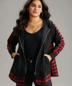 Plaid Patchwork Zipper Hooded Asymmetrical Hem Jacket 10 Plaid Patchwork Zipper Hooded Asymmetrical Hem Jacket -Clothing Shop 953702057 tz ab8a1b21 5a4c 4e45 b26b 08330ee35a32
