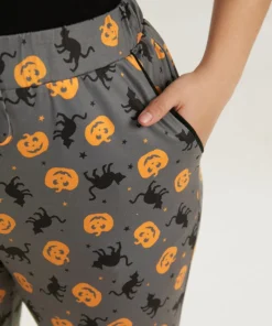 Halloween Print Drawstring Sleep Pants -Clothing Shop 954027284 fr