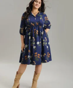 Floral Tassel Trim Gathered Knot Neck Dress -Clothing Shop 955446399 eo bc9864cd 132f 495c bba3 eb19d35f5d3b