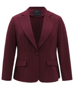 Lapel Collar Plain Twill Button Up Blazer -Clothing Shop 955681537 dw bccc1c16 2762 46f7 aadd b7279bb35bfd