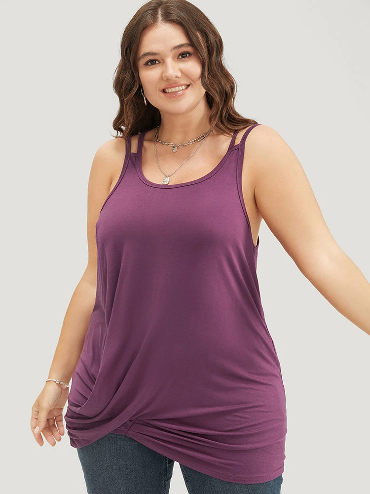 Solid Twist Hem Cami Top 7 Solid Twist Hem Cami Top - Image 5