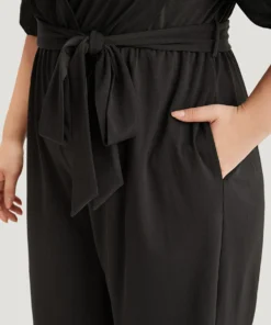 Plain Square Neck Pocket Belted Zipper Jumpsuit -Clothing Shop 95682478 wm 05f08dd2 85fc 4115 aa37 c1d6a68a4265