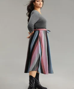 Striped Contrast Patchwork Belted Dress -Clothing Shop 958193296 qc 5a7cbe9b dae5 4552 b3f6 93fe74874cbb