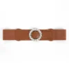 Rhinestone Buckle Detail Patchwork Belt