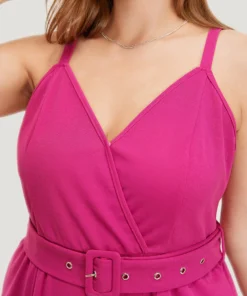 Plain Pocket Wrap Buckle Belt Jumpsuit -Clothing Shop 960184833 sh 5771974a dd84 4b4a ae22 36bdc7a4407a