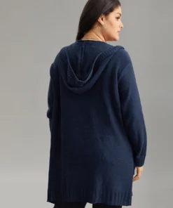 Plain Texture Pocket Hooded Cardigan -Clothing Shop 96209823 ze 0f0f35d1 5dbe 4bd0 944d eb0833c81467