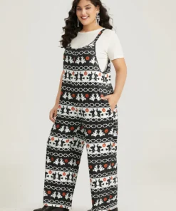 Halloween Witch & Pumpkin Pattern Striped Jumpsuit -Clothing Shop 962806058 ac