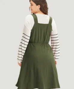 Plain Drawstring Pocket Metal Detail Suspender Skirt -Clothing Shop 967318113 uy 6ba99dfe dc1f 44dc 819c 605b69eaf553