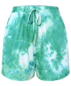 Tie Dye Pocket Bowknot Sleep Shorts -Clothing Shop 96815566 ze