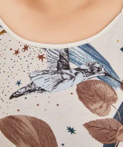 Natural Graphic Pocket Cami Sleep Dress -Clothing Shop 96991090 kx