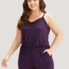 Lace Panel Patchwork Cami Sleep Jumpsuit 2 Lace Panel Patchwork Cami Sleep Jumpsuit -Clothing Shop 97144277 wl