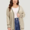 Supersoft Essentials Contrast Trim Button Through Elastic Cuffs Cardigan 1 Supersoft Essentials Contrast Trim Button Through Elastic Cuffs Cardigan -Clothing Shop 974363047 vb