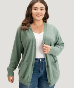 Supersoft Essentials Patched Pocket Drop Shoulder Cardigan -Clothing Shop 974622342 px