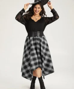 Halloween Plaid Pocket Hanky Hem Woven Skirt -Clothing Shop 978651624 jp 080055d4 81bb 4948 9061 d1037ea3429a