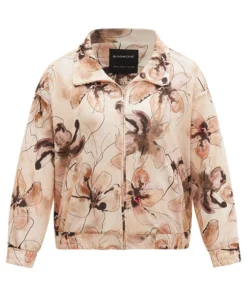 Floral Zipper Gathered Elastic Cuffs Jacket -Clothing Shop 978938250 oo 2d61d1f5 5b7c 4b85 a8b6 c88e371258e3